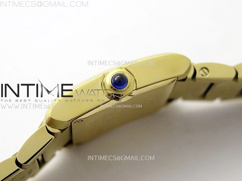 Tank Francaise Ladies 21.2mm YG 8848F 1:1 Best Edition Silver Dial on YG Bracelet Ronda Quartz
